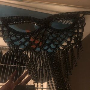 Black Rhinestone Masquerade Mask